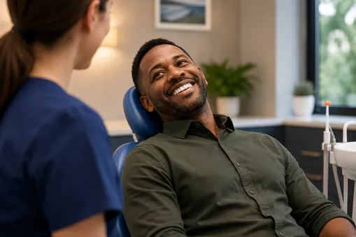 man at dentist