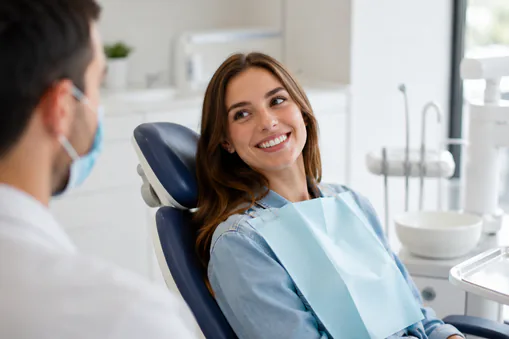 young woman at dentist